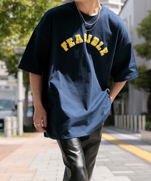 Adoon plain（アドーンプレーン）の「【Adoon plain】ロゴアソートオーバーT（Tシャツ/カットソー・メンズ・ホワイト/オフホワイト/ブラック/ネイビー/ダークブルー・MEDIUM/LARGE）」の4枚目の写真