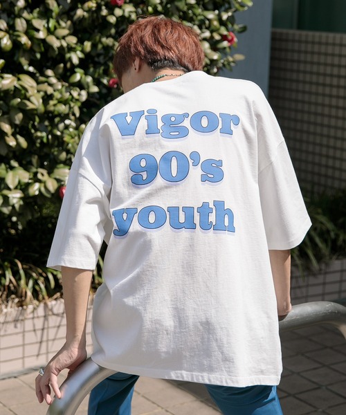 Adoon plain（アドーンプレーン）の「【Adoon plain】ロゴアソートオーバーT（Tシャツ/カットソー・メンズ・ホワイト/オフホワイト/ブラック/ネイビー/ダークブルー・MEDIUM/LARGE）」の2枚目の写真