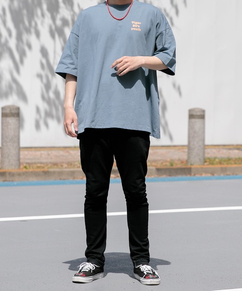 Adoon plain（アドーンプレーン）の「【Adoon plain】ロゴアソートオーバーT（Tシャツ/カットソー・メンズ・ホワイト/オフホワイト/ブラック/ネイビー/ダークブルー・MEDIUM/LARGE）」の22枚目の写真