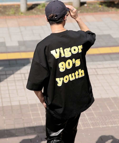 Adoon plain（アドーンプレーン）の「【Adoon plain】ロゴアソートオーバーT（Tシャツ/カットソー・メンズ・ホワイト/オフホワイト/ブラック/ネイビー/ダークブルー・MEDIUM/LARGE）」の6枚目の写真