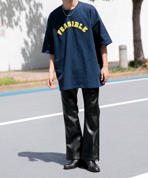 Adoon plain（アドーンプレーン）の「【Adoon plain】ロゴアソートオーバーT（Tシャツ/カットソー・メンズ・ホワイト/オフホワイト/ブラック/ネイビー/ダークブルー・MEDIUM/LARGE）」の10枚目の写真