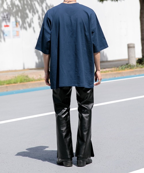 Adoon plain（アドーンプレーン）の「【Adoon plain】ロゴアソートオーバーT（Tシャツ/カットソー・メンズ・ホワイト/オフホワイト/ブラック/ネイビー/ダークブルー・MEDIUM/LARGE）」の11枚目の写真