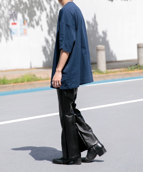 Adoon plain（アドーンプレーン）の「【Adoon plain】ロゴアソートオーバーT（Tシャツ/カットソー・メンズ・ホワイト/オフホワイト/ブラック/ネイビー/ダークブルー・MEDIUM/LARGE）」の14枚目の写真