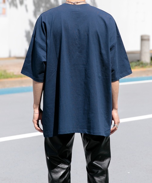 Adoon plain（アドーンプレーン）の「【Adoon plain】ロゴアソートオーバーT（Tシャツ/カットソー・メンズ・ホワイト/オフホワイト/ブラック/ネイビー/ダークブルー・MEDIUM/LARGE）」の18枚目の写真