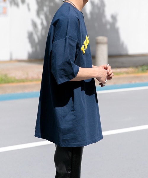 Adoon plain（アドーンプレーン）の「【Adoon plain】ロゴアソートオーバーT（Tシャツ/カットソー・メンズ・ホワイト/オフホワイト/ブラック/ネイビー/ダークブルー・MEDIUM/LARGE）」の19枚目の写真