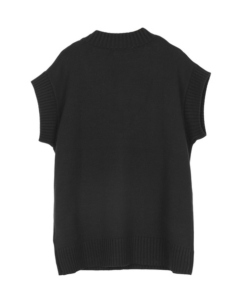 Figments（フィグメンツ）の「オーバーニットベスト（ベスト・レディース・オフホワイト/ブラック/グリーン/ブラウン・FREE）」の12枚目の写真