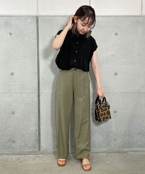 fredy repit（フレディレピ）の「ヘムタブベイカーパンツ（カーゴパンツ・レディース・ベージュ/カーキ・36/38）」の9枚目の写真