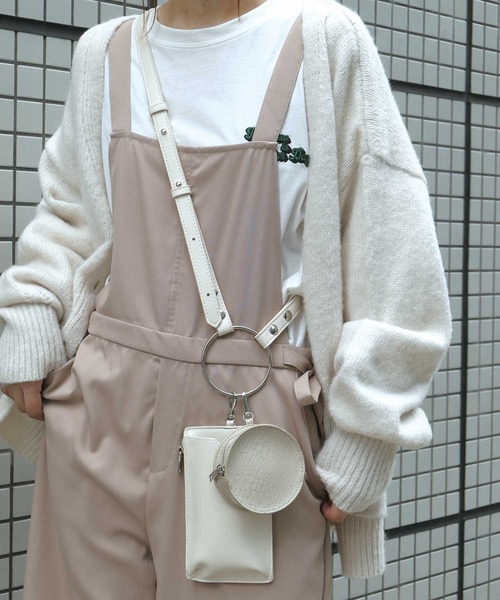 CORNERS(コーナーズ)の「リングハンドルショルダーバック(ショルダーバッグ・レディース・パイソン/オレンジ/ブラック/ダークオレンジ/アイボリー/ダークブラック/ブラック系その他・FREE)」の2枚目の写真