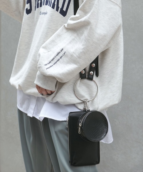 CORNERS(コーナーズ)の「リングハンドルショルダーバック(ショルダーバッグ・レディース・パイソン/オレンジ/ブラック/ダークオレンジ/アイボリー/ダークブラック/ブラック系その他・FREE)」の3枚目の写真