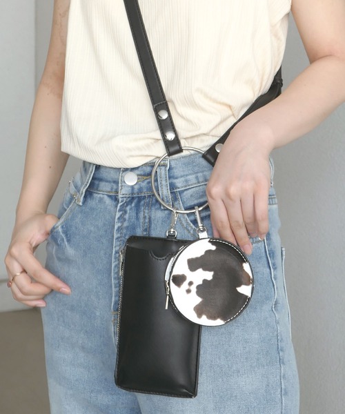 CORNERS(コーナーズ)の「リングハンドルショルダーバック(ショルダーバッグ・レディース・パイソン/オレンジ/ブラック/ダークオレンジ/アイボリー/ダークブラック/ブラック系その他・FREE)」の9枚目の写真