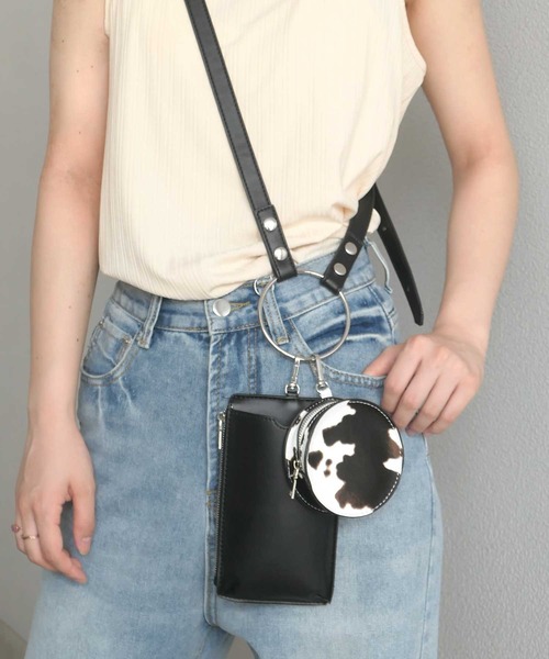 CORNERS(コーナーズ)の「リングハンドルショルダーバック(ショルダーバッグ・レディース・パイソン/オレンジ/ブラック/ダークオレンジ/アイボリー/ダークブラック/ブラック系その他・FREE)」の11枚目の写真