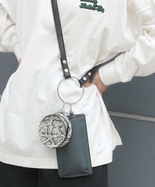 CORNERS(コーナーズ)の「リングハンドルショルダーバック(ショルダーバッグ・レディース・パイソン/オレンジ/ブラック/ダークオレンジ/アイボリー/ダークブラック/ブラック系その他・FREE)」の15枚目の写真