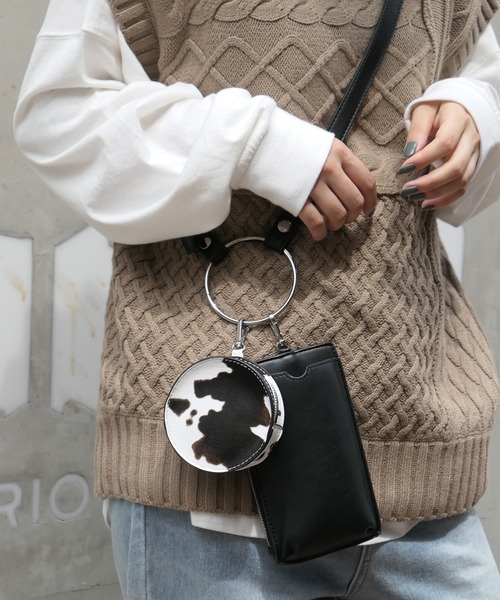 CORNERS(コーナーズ)の「リングハンドルショルダーバック(ショルダーバッグ・レディース・パイソン/オレンジ/ブラック/ダークオレンジ/アイボリー/ダークブラック/ブラック系その他・FREE)」の16枚目の写真