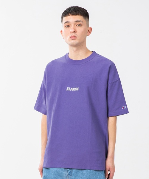 XLARGE（エクストララージ）の「XLARGE × CHAMPION REVERSE WEAVE S/S TEE（Tシャツ/カットソー・メンズ・ホワイト/ブラック/ネイビー/ブラウン/ライトパープル・SMALL/MEDIUM/LARGE/X-LARGE）」の5枚目の写真