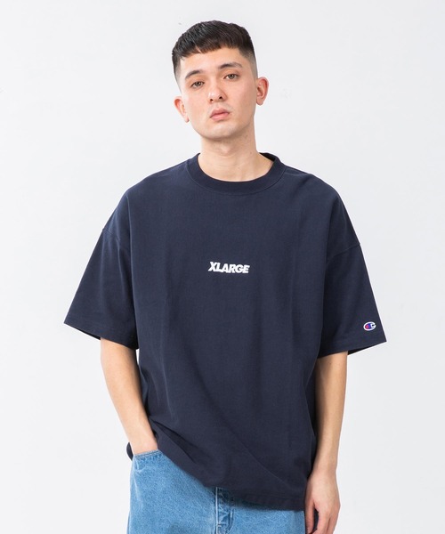 XLARGE（エクストララージ）の「XLARGE × CHAMPION REVERSE WEAVE S/S TEE（Tシャツ/カットソー・メンズ・ホワイト/ブラック/ネイビー/ブラウン/ライトパープル・SMALL/MEDIUM/LARGE/X-LARGE）」の4枚目の写真