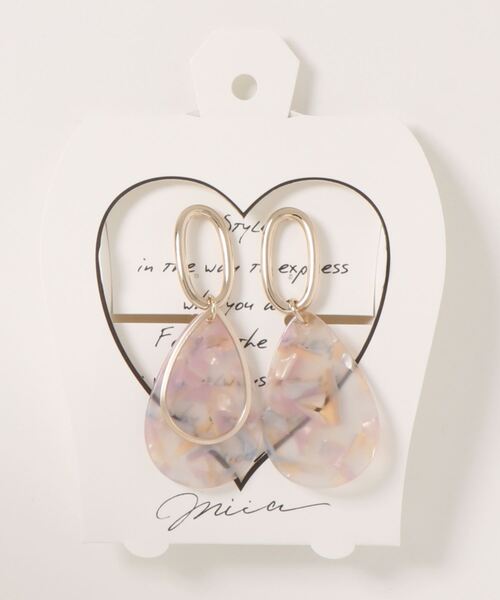 MIIA（ミーア）の「タイダイ柄ピアス（ピアス（両耳用）・レディース・オレンジ/パープル・FREE）」の2枚目の写真