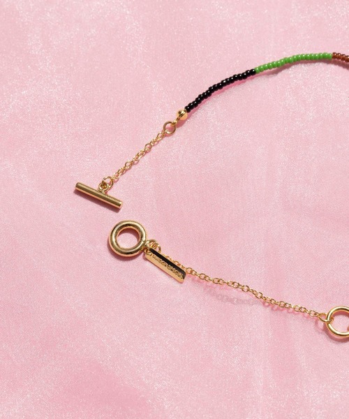 MAISON SPECIAL（メゾンスペシャル）の「Cross Pearl Beads Necklace /クロスパールビーズネックレス【MAISON SPECIAL/メゾンスペシャル】（ネックレス・レディース・ブルー/グリーン・FREE）」の5枚目の写真