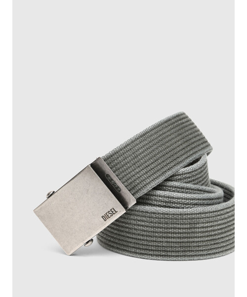 DIESEL シルバー グリッタースリムベルト DIESEL シルバー グリッター