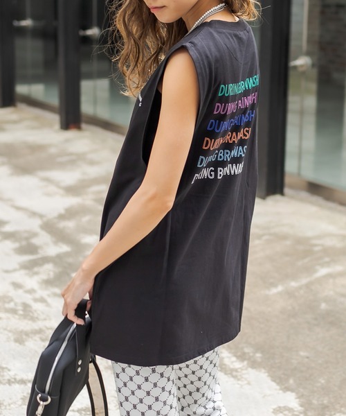 RASVOA（ラスボア）の「リピートロゴタンクトップ（タンクトップ・レディース・ブラック/オフホワイト・FREE）」の15枚目の写真