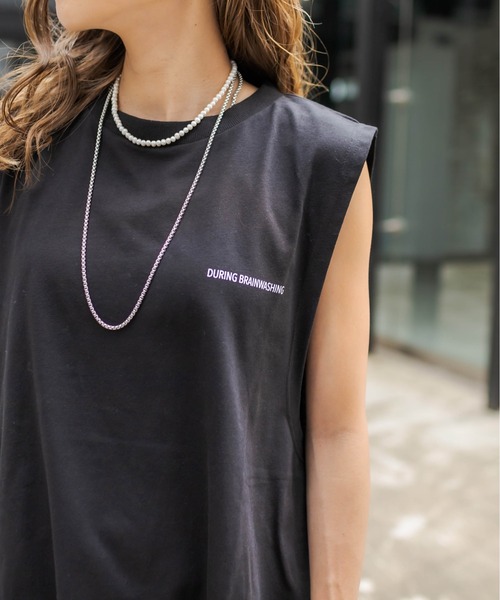 RASVOA（ラスボア）の「リピートロゴタンクトップ（タンクトップ・レディース・ブラック/オフホワイト・FREE）」の17枚目の写真