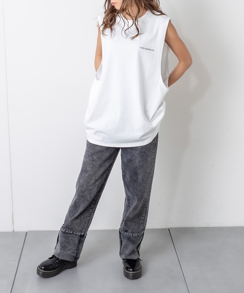 RASVOA（ラスボア）の「リピートロゴタンクトップ（タンクトップ・レディース・ブラック/オフホワイト・FREE）」の8枚目の写真