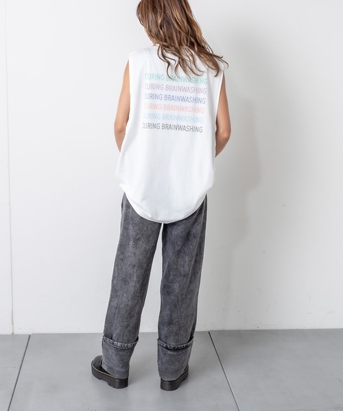 RASVOA（ラスボア）の「リピートロゴタンクトップ（タンクトップ・レディース・ブラック/オフホワイト・FREE）」の11枚目の写真