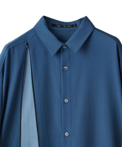 NO ID.（ノーアイディ）の「【NO ID.】Asymmetry Zip Long Shirt / アシンメトリー ジップ ロング シャツ（シャツ/ブラウス・メンズ・ブルー系その他/カーキ/ブラック/オレンジ・ONE SIZE）」の11枚目の写真