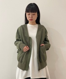 IJIIT&Co. | IJIIT&Co. (イジットアンドコー)  別注ノーカラーMA1ジャケット/ 5213J35030(MA-1)