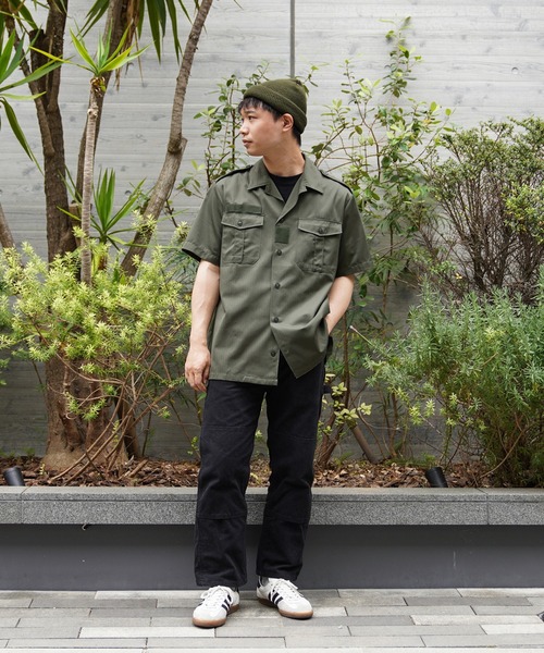 MILITARY(ミリタリー)の「実物 新品 デッドストック フランス軍 ヘリンボーンツイル(HBT)チャドシャツ(シャツ/ブラウス・メンズ・オリーブ・43/44/41/42/39/40/35/36/37/38/45)」の17枚目の写真