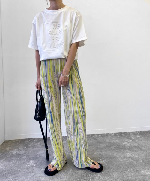 Birthday room（バースデイルーム）の「ニュアンス柄プリーツパンツ（その他パンツ・レディース・ブラック/ピンク/ライム・FREE）」の10枚目の写真