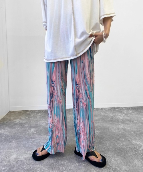 Birthday room（バースデイルーム）の「ニュアンス柄プリーツパンツ（その他パンツ・レディース・ブラック/ピンク/ライム・FREE）」の21枚目の写真