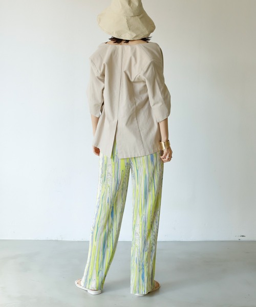 Birthday room（バースデイルーム）の「ニュアンス柄プリーツパンツ（その他パンツ・レディース・ブラック/ピンク/ライム・FREE）」の17枚目の写真