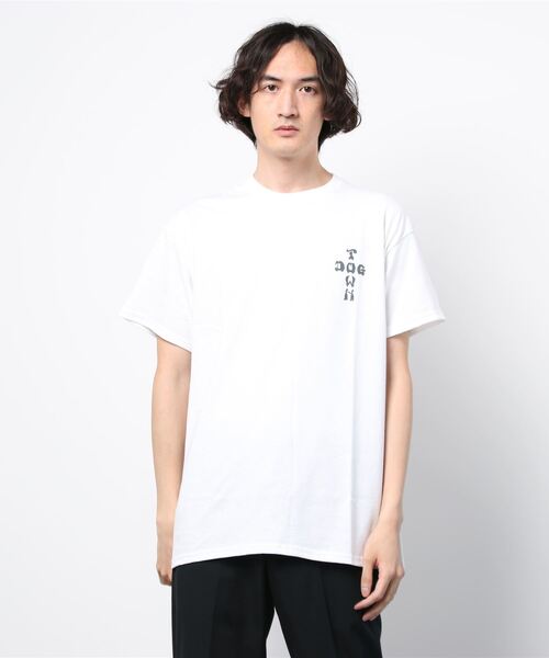 DOGTOWN（ドッグタウン）の「STONE CROSS S/S T-SHIRTS/DOGTOWN(ドッグタウン)半袖バックプリントTシャツ（Tシャツ/カットソー・メンズ・ブラック/ホワイト/マルーン・MEDIUM/LARGE/X-LARGE）」の8枚目の写真