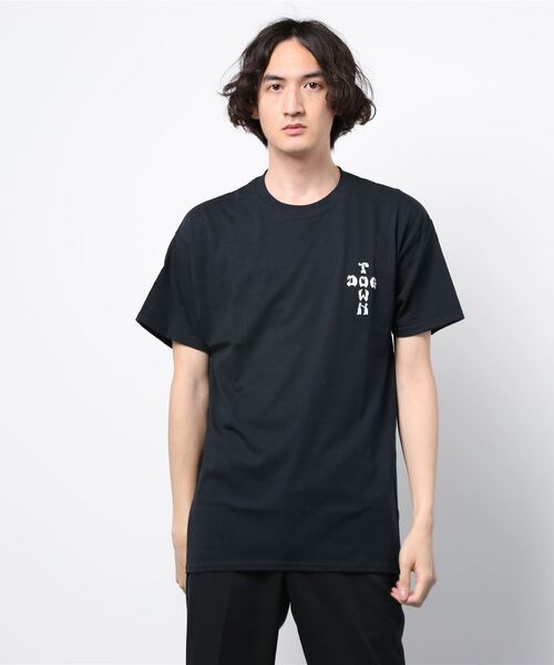 DOGTOWN（ドッグタウン）の「STONE CROSS S/S T-SHIRTS/DOGTOWN(ドッグタウン)半袖バックプリントTシャツ（Tシャツ/カットソー・メンズ・ブラック/ホワイト/マルーン・MEDIUM/LARGE/X-LARGE）」の9枚目の写真