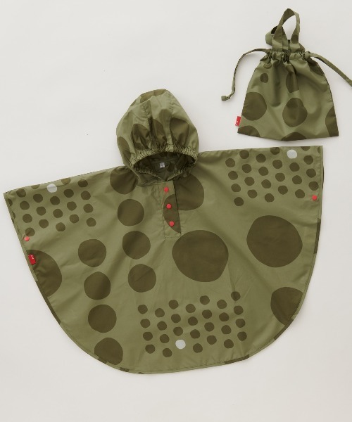 392 plusm（サンキューニプリュスエム）の「kids rain poncho_maru (cb) - 641959（レインコート/ポンチョ・キッズ・ブラック/ブラウン/カーキ・S/M）」の8枚目の写真