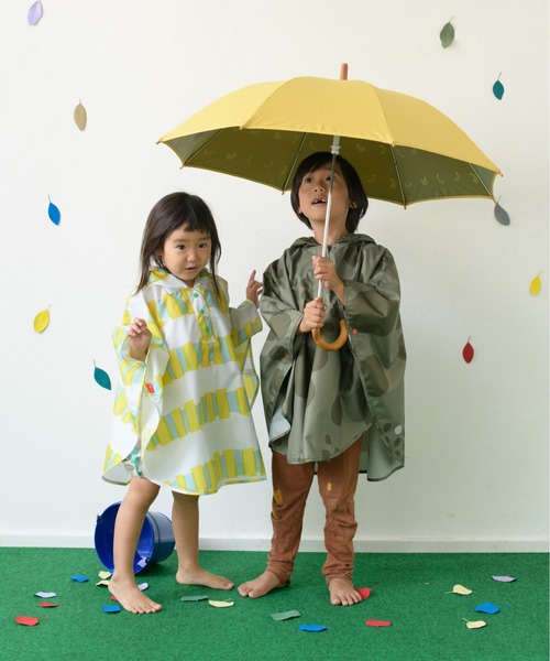 392 plusm（サンキューニプリュスエム）の「kids rain poncho_maru (cb) - 641959（レインコート/ポンチョ・キッズ・ブラック/ブラウン/カーキ・S/M）」の10枚目の写真