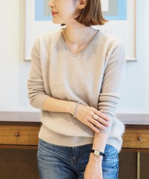 Demi-Luxe BEAMS | Demi-Luxe BEAMS / フラッフィ Vネック ニット(ニット/セーター)