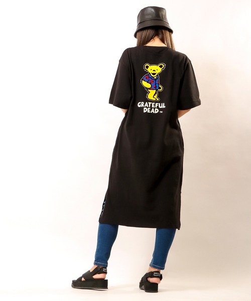 高知インター店 Dead グレイトフルデッド のファッション Dead ワンピース Antibal グレイトフルデッドコラボ フロッキープリントカットワンピース ワンピース Grateful Grateful Grateful