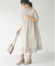 CRAFT STANDARD BOUTIQUE | アンティークウォールペーパー柄ワンピース　＊(ワンピース)