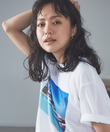Abahouse Devinette | 【9-22】フォトプリントTシャツ プール タイムズスクエア ベニス フェルメール ファミリー(Tシャツ/カットソー)