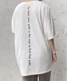 MATCH&more | バック縦プリントオーバーサイズ半袖Ｔシャツ(Tシャツ/カットソー)