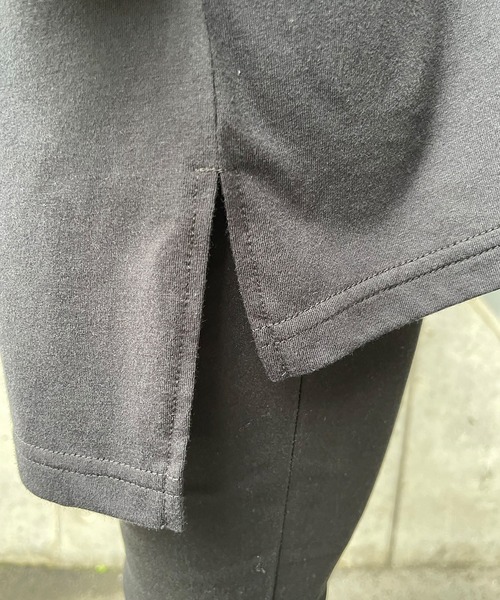 MATCH&more（マッチアンドモア）の「バック縦プリントオーバーサイズ半袖Ｔシャツ（Tシャツ/カットソー・レディース・ホワイト/ブラック/ベージュ/グレー/カーキ・FREE）」の19枚目の写真