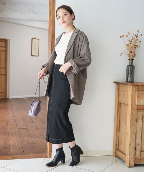 ROPE' PICNIC(ロペピクニック)の「【WEB限定】ガンクラブチェックオーバージャケット(テーラードジャケット・レディース・ダークブラウン・38)」の8枚目の写真