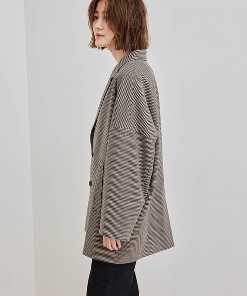 ROPE' PICNIC(ロペピクニック)の「【WEB限定】ガンクラブチェックオーバージャケット(テーラードジャケット・レディース・ダークブラウン・38)」の16枚目の写真