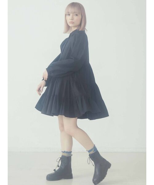 merry jenny(メリージェニー)の「flower lace up ブーツ(ブーツ・レディース・アイボリー/ブラック/ブラウン・MEDIUM/LARGE)」の7枚目の写真