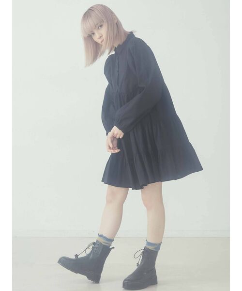 merry jenny(メリージェニー)の「flower lace up ブーツ(ブーツ・レディース・アイボリー/ブラック/ブラウン・MEDIUM/LARGE)」の8枚目の写真