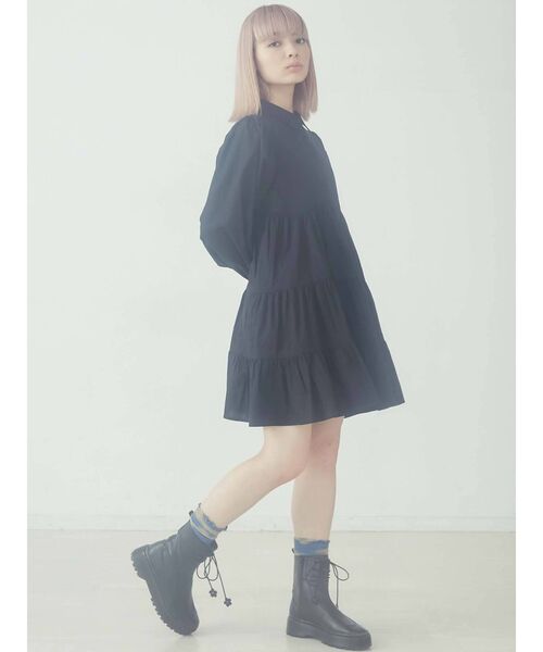 merry jenny(メリージェニー)の「flower lace up ブーツ(ブーツ・レディース・アイボリー/ブラック/ブラウン・MEDIUM/LARGE)」の9枚目の写真