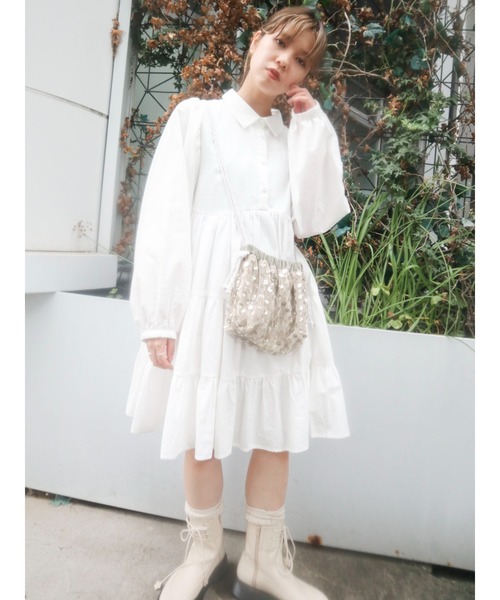 merry jenny(メリージェニー)の「flower lace up ブーツ(ブーツ・レディース・アイボリー/ブラック/ブラウン・MEDIUM/LARGE)」の20枚目の写真