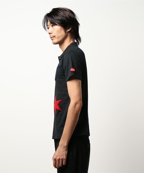 CERCA（チェルカ）の「RM/モノグラムサガラ刺繍半袖ポロシャツ（ポロシャツ・メンズ・ホワイト/ブラック/ホワイト系その他/ブラック系その他・MEDIUM/X-LARGE/LARGE）」の8枚目の写真
