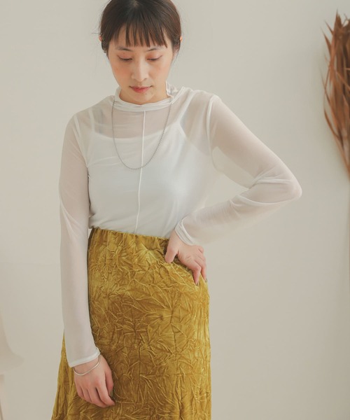 SENSE OF PLACE by URBAN RESEARCH（センスオブプレイスバイアーバンリサーチ）の「シアータートルアンサンブル（Tシャツ/カットソー・レディース・オフホワイト/ラベンダー・ONE）」の3枚目の写真